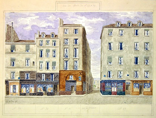 No.28 to No.34 rue du Four, Paris, France from Jules Gaildrau