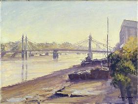 Albert Bridge (oil on canvas) 