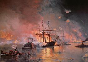 Capture of New Orleans by Union Flag Officer David G. Farragut, 24 April 1862 (oil on canvas)