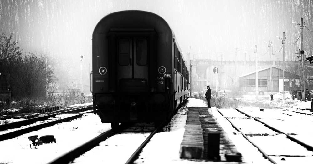 Railway station winter scene from Julien Oncete