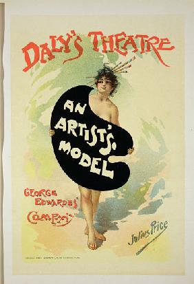 Reproduction of a poster advertising 'An Artist's Model' by George Edwardes' Company, Daly's Theatre