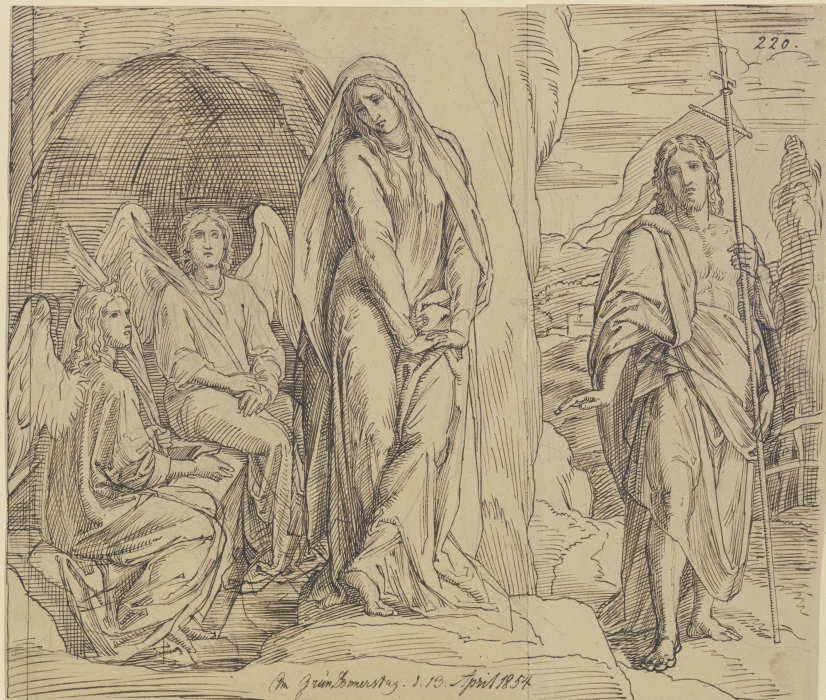 Maria Magdalena am Grabe Christi from Julius Schnorr von Carolsfeld