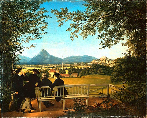 Aussicht vom Gaisberg auf Salzburg from Julius Schoppe d.Ä.