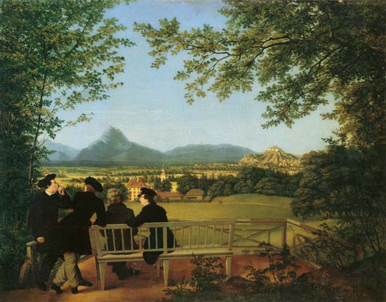 View of the Gaisberg of Salzburg from Julius Schoppe d.Ä.
