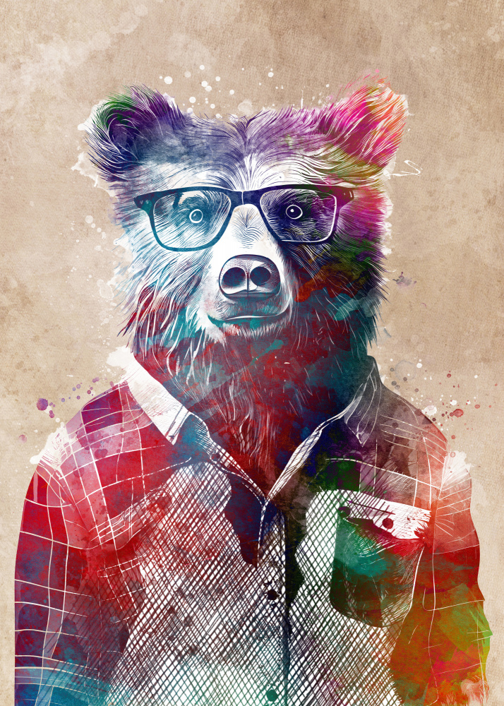 Hipster Bear from Justyna Jaszke