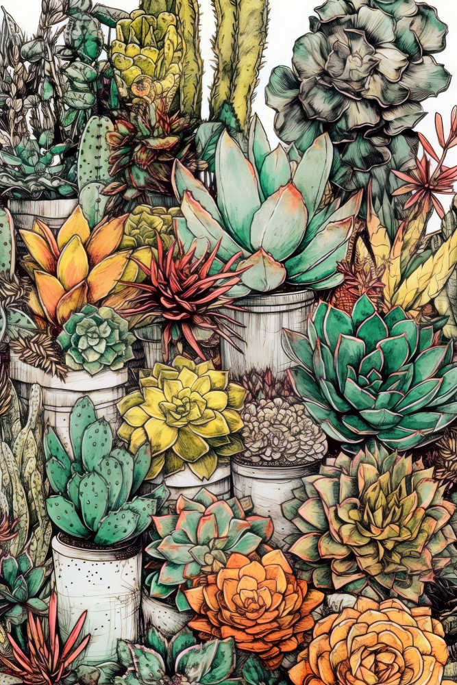 Succulents and cactus 12 from Justyna Jaszke
