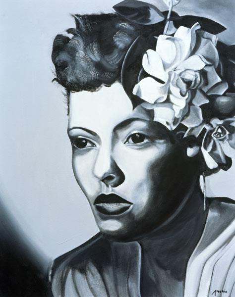 Billie Holiday (1915-59) (oil on canvas) 