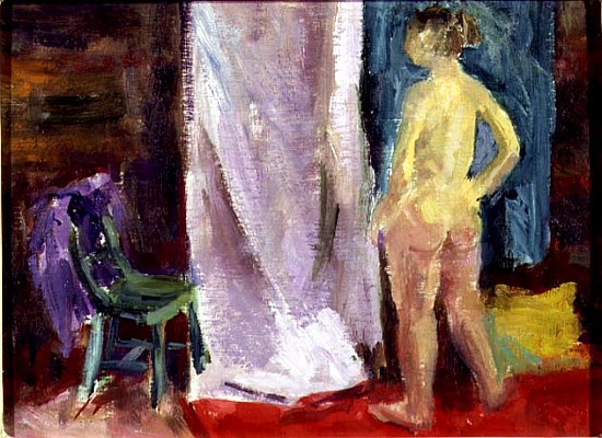 Nude with Green chair, 1995 (oil on canvas)  from Karen  Armitage