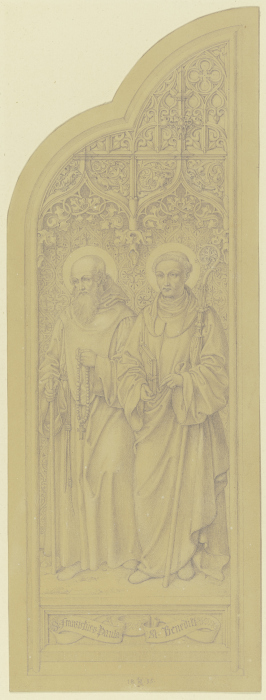Rechter Flügel eines Altärchens: Die Heiligen Franziskus von Padua und Benedikt from Karl Ballenberger