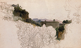 Italian landscape with cloister from Karl Heinrich Dreber