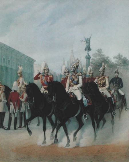 Emperor Nicholas I (1796-1855) and Grand Duke Alexander (1845-94) in St. Petersburg from Karl Karlowitsch Piratsky