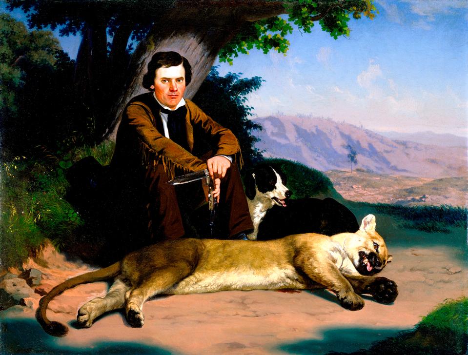 Peter Quivey and the Mountain Lion from Karl Nahl