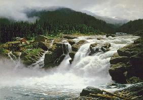 Norwegian Waterfall, at Lofor in Valders