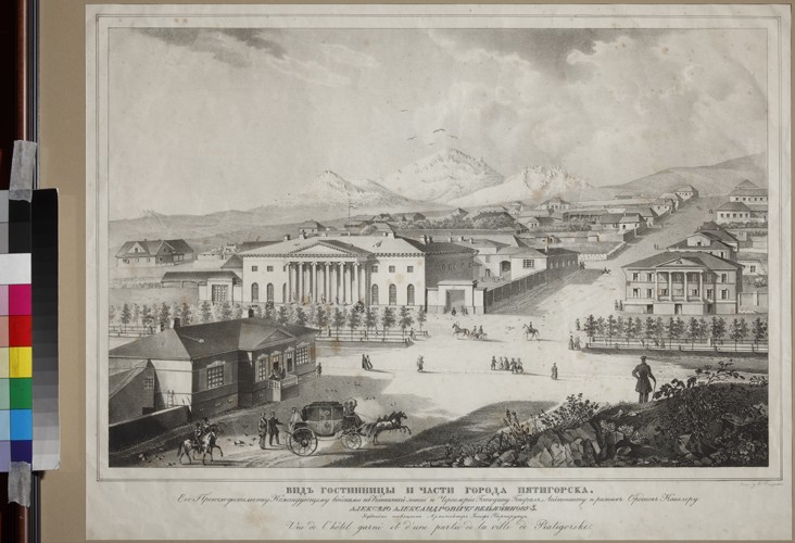 View of the hotel and the center of Pyatigorsk from Karl Petrowitsch Beggrow