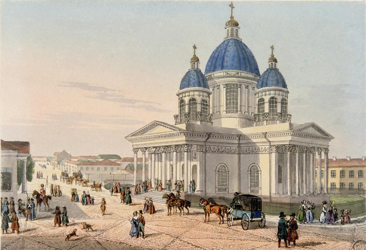 The Trinity Cathedral of the Izmailovsky Regiment in Saint Petersburg from Karl Petrowitsch Beggrow