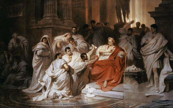 The murder Julius Caesar it. from Karl Theodor von Piloty