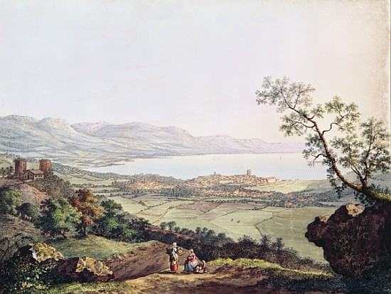 View of Geneva from Saconex in Savoy from Karl Ludwig Hackert
