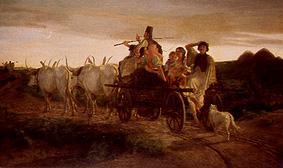 Yoke of oxen returning home from Károly Lotz