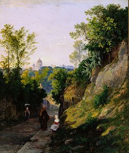 Landscape with view of Rome. from Károly Markó