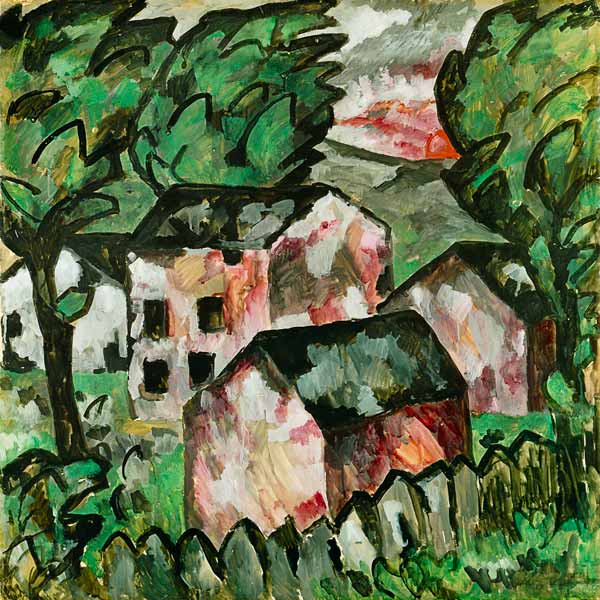 Landscape with red houses from Kazimir Severinovich Malewitsch