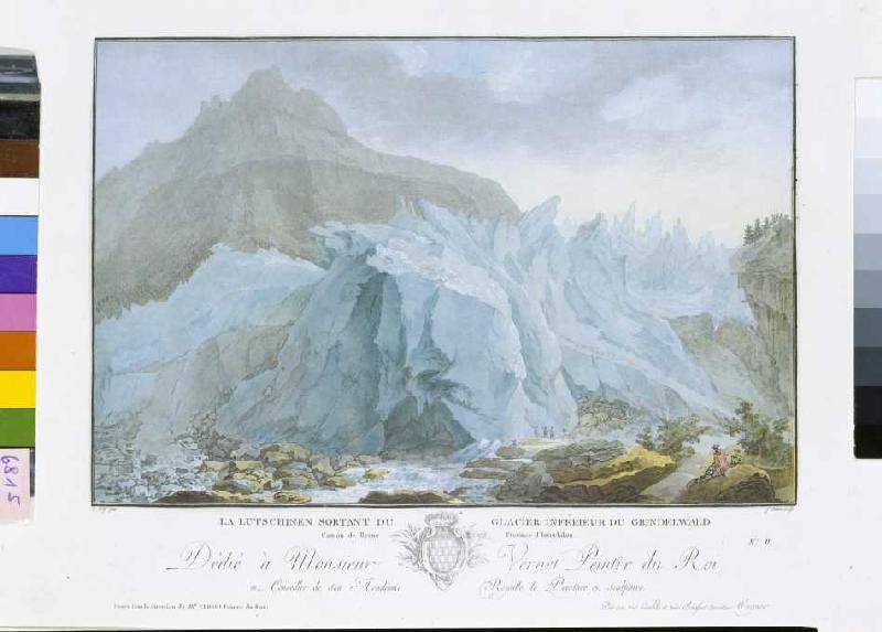 On the edge of the inner Grindelwalder Glacier from Kaspar Wolf