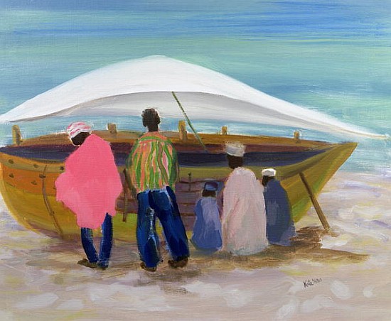 Boat Mending (oil on canvas)  from Kate  Yates
