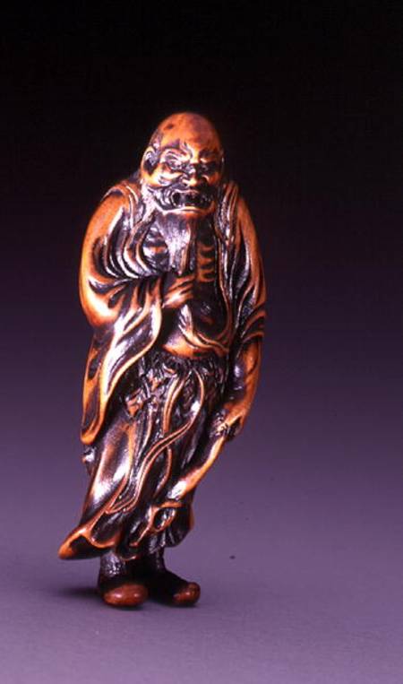 Netsuke, depicting a standing Sennin from Kodo Gyokuzan