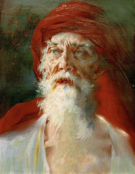 Betender Araber mit rotem Kopftuch, from  Konrad Filip