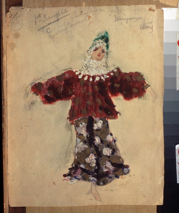 Costume design for the ballet The Little Humpbacked Horse by C. Pugni from Konstantin Alexejewitsch Korowin