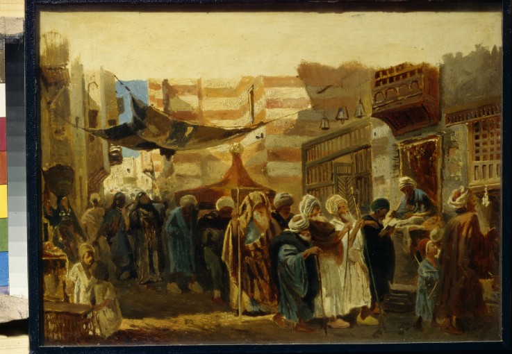 A funeral ceremony in Cairo from Konstantin Jegorowitsch Makowski