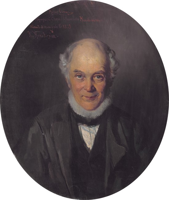 Portrait of the painter Yegor Ivanovich Makovsky (1802-1886) from Konstantin Jegorowitsch Makowski