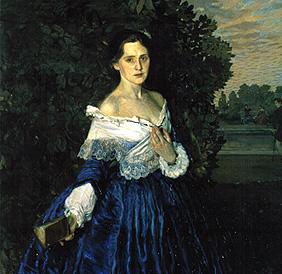 Lady in blues (portrait Jelisaweta Martynowa)