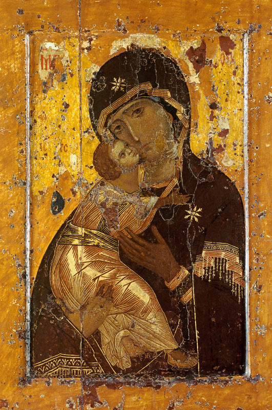 Gottesmutter von Wladimir (Detail) from Constantinople Ikonenmalerei