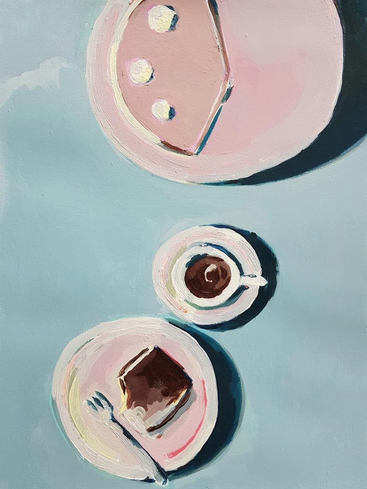 Still life of coffee and cake from Diana Krinninger