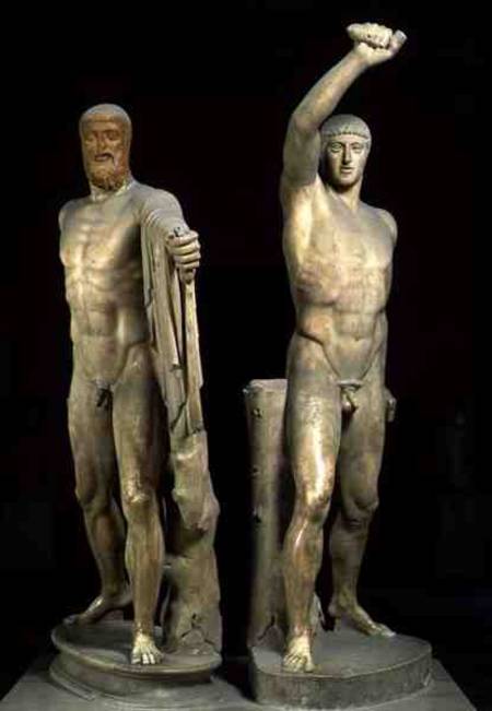 The Tyrannicides, Roman copy of a Greek original from Kritios and Nesiotes