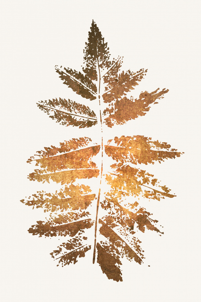 Oak Leaf Print (gold) from Kubistika