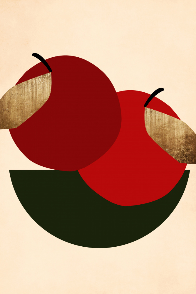 Two Red Apples from Kubistika