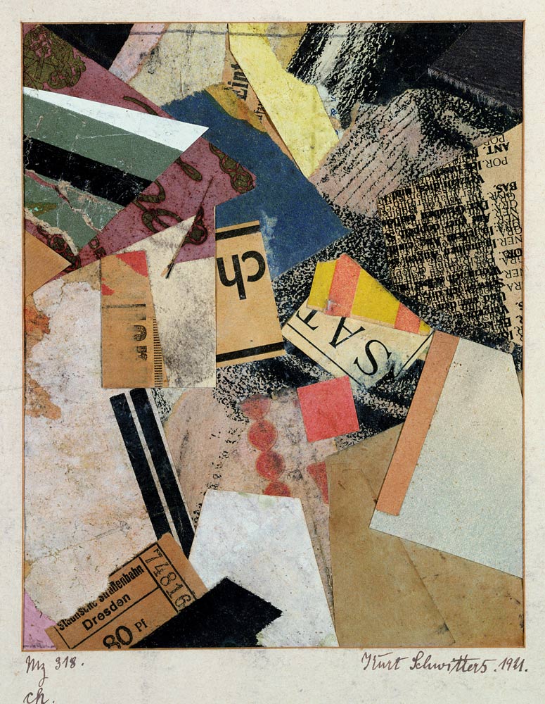 MZ 318 CH., 1921 (collage) from Kurt Schwitters