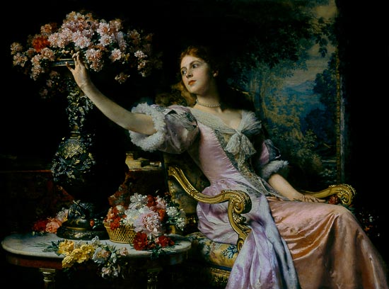 Lady with Flowers from Ladislaw von Czachorski