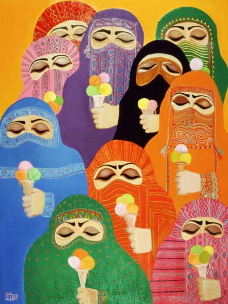 The Impossible Dream, 1988 (acrylic on board)  from Laila  Shawa