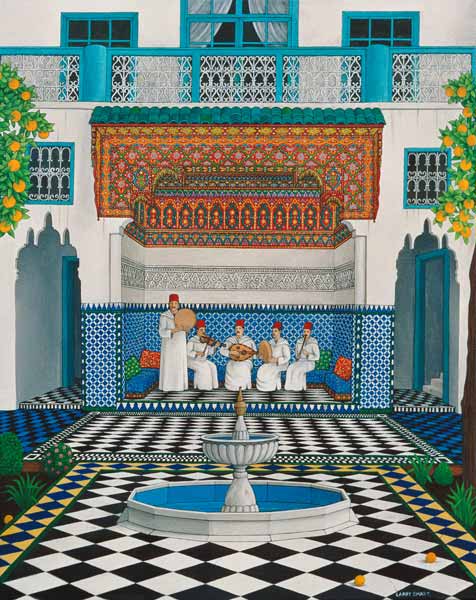A Riad in Marrakech, 1992 (acrylic on canvas)  from Larry  Smart