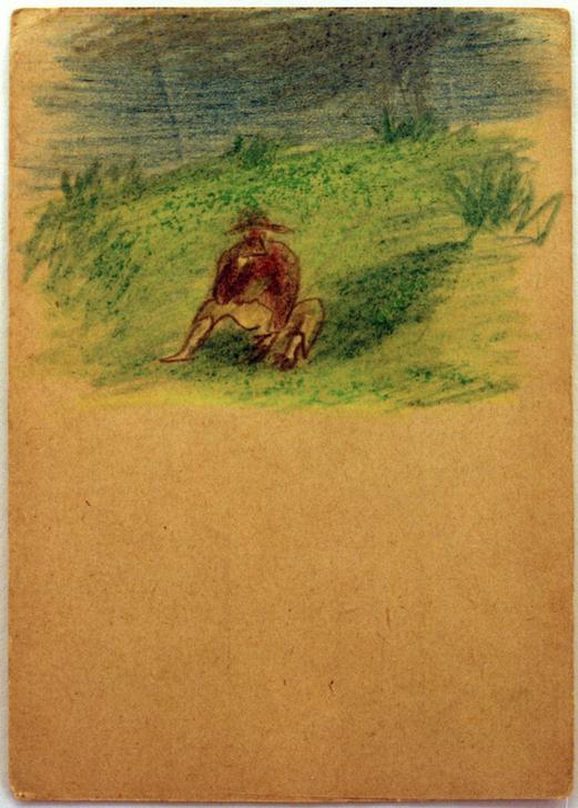 Ohne Titel (Auf Wiese sitzender Mann)  from László Moholy-Nagy