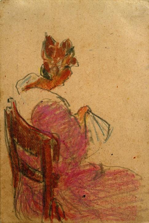 Ohne Titel (Frau auf Stuhl sitzend, von rechts)  from László Moholy-Nagy