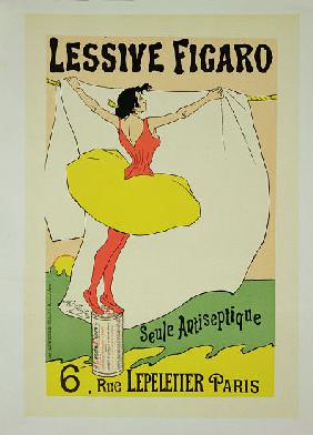 Reproduction of a poster advertising 'Lessive Figaro', Rue Lepeletier, Paris