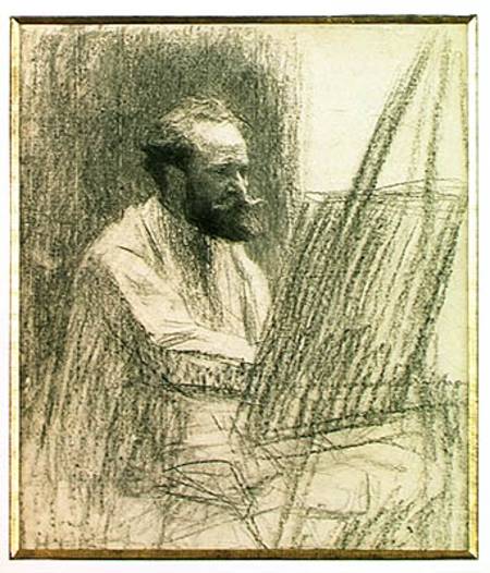 Portrait of Edouard Manet (1832-83) at his Easel from Leon Augustin Lhermite