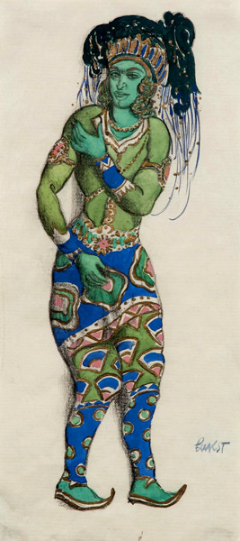 Costume design for the Ballet "Blue God" by R. Hahn from Leon Nikolajewitsch Bakst