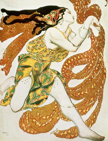 Costume design for a bacchante in ''Narcisse'' by Tcherepnin, 1911(see also 162159) from Leon Nikolajewitsch Bakst