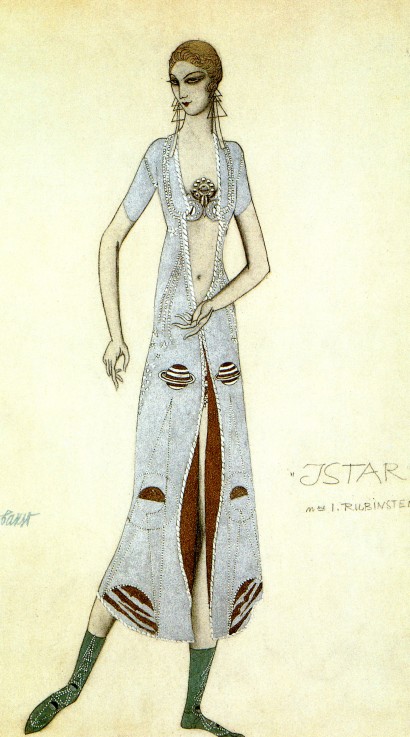 Costume design for Ida Rubinstein as Ishtar from Leon Nikolajewitsch Bakst