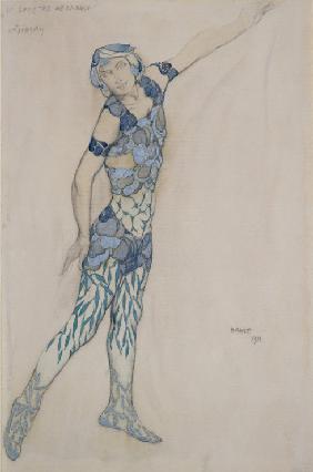 Costume design for Vaslav Nijinsky in the ballet Le Spectre de la Rose