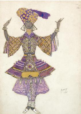 Costume design for the Ballet "Blue God" by R. Hahn